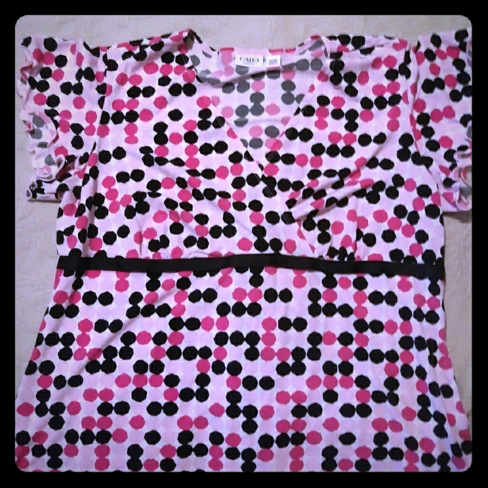 Cato polka dot top